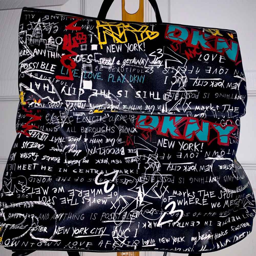 DKNY Tilly grafffiti backpack purse